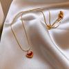 Titanium Steel Gold Brick Necklace for Women - Luxury 2025 Style, High-End Sweater and Collarbone Chain, Non-Fading.