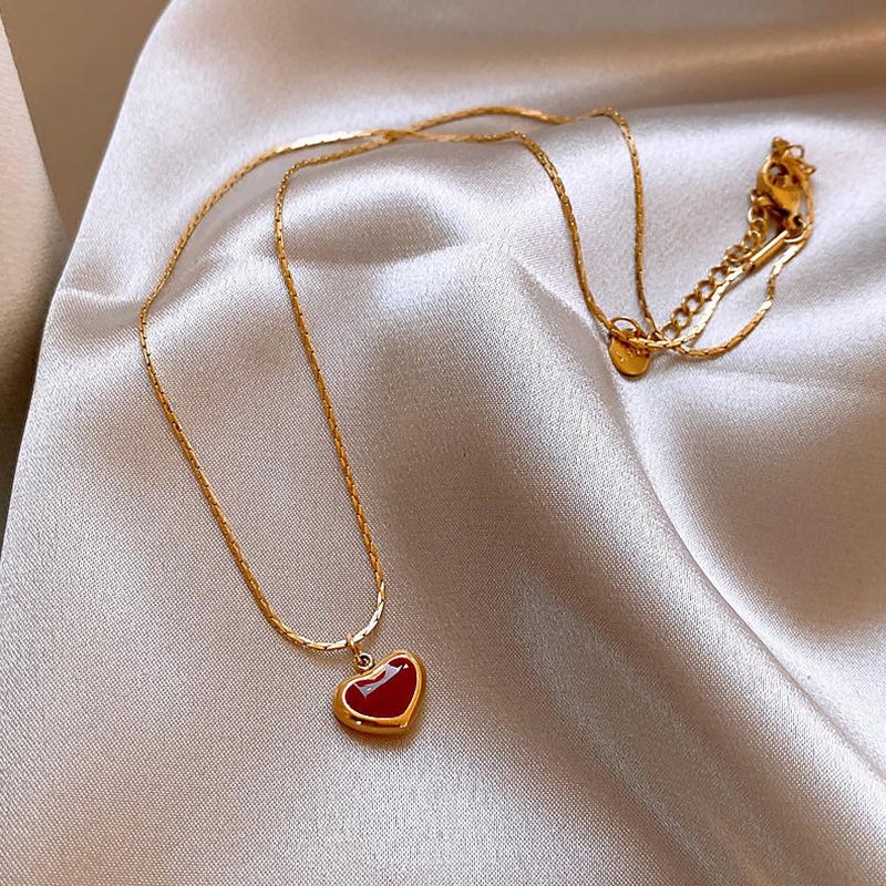 Titanium Steel Gold Brick Necklace for Women - Luxury 2025 Style, High-End Sweater and Collarbone Chain, Non-Fading.