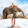 Elefant Strandtuch Reise Übergröße Pool- und Badetücher Pooltuch Superweicher Plüsch Sandfreies Handtuch Schnelltrocknendes Strandtuch