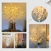 PEIDUO Lighted Brown Branches with Timer, 30Inch 3PK 60 LED Pathway Lights, Willow Branch Lights for Home Decorations Indoor Apartment Outdoor Stake