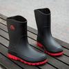 Summer Pvc Loafers Black Rain Boots for Men Wellies High Quality Wide Toes Man Shoes Gumboots Adult Low-heel Comfortable Garden