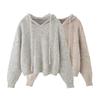 Women's Trendy Loose Knit Hooded Pullover Sweater