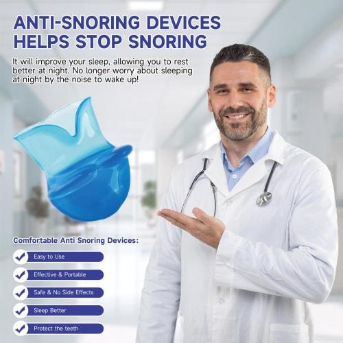 Essoy Anti-Snoring Tongue Mouthpiece, Prevents Snoring, Prevents Mouth Breathing, Improves Snoring, Tongue Stabilizer, Sleep Aid, Reusable, Unisex, Se