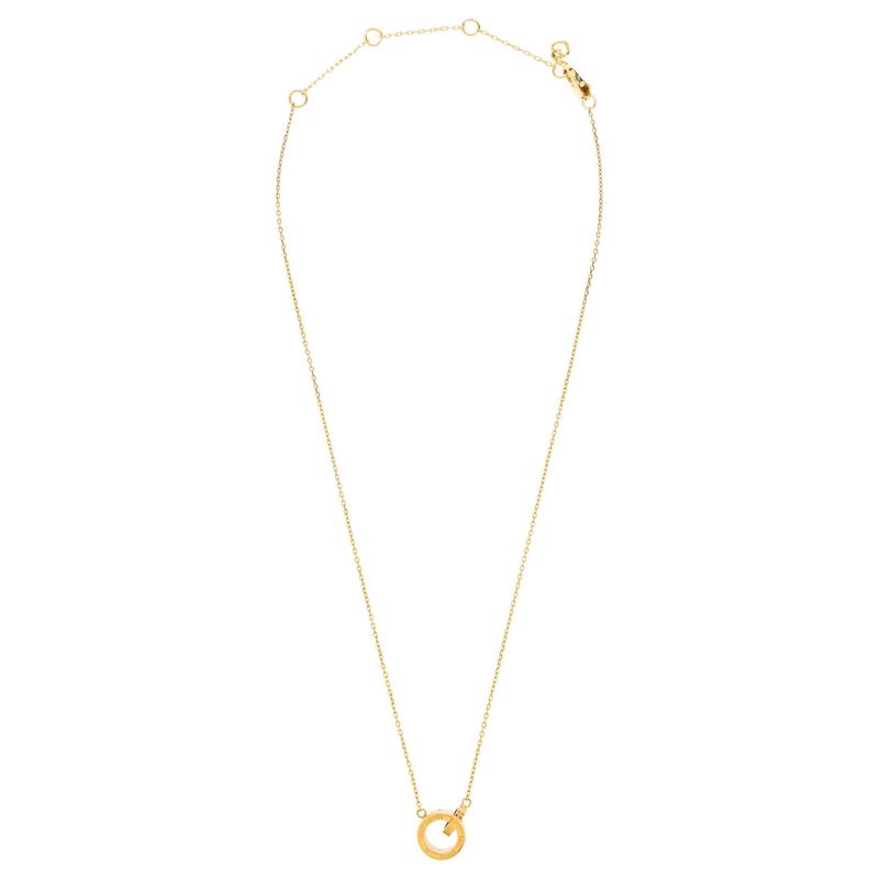 Kate Spade Micro Logo Details Stainless Steel Necklace Women's Gold KK403