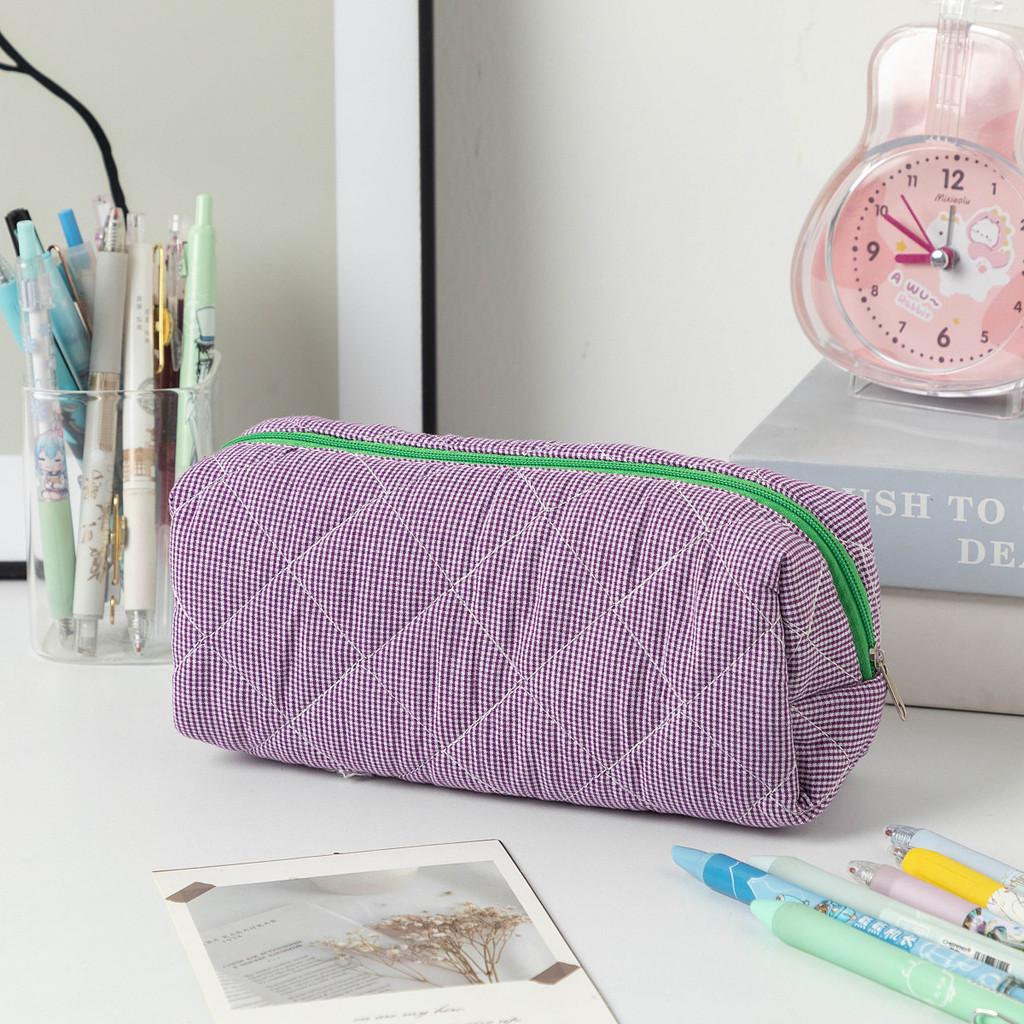 Pattern Lattice Storage Bag Pencil Case For Students Gift Lightweight Portable