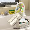 Large Capacity Kitchen Sink Draining Rack for Sponge, Cloth, and Dish Storage