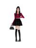 High-Waist Velvet A-Line Fluffy Skirt for Women - Autumn/Winter Collection