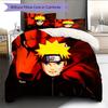 Naruto Uzumaki Wzór Naruto Pościel Dekoracja Domu Prezent Urodzinowy (1 * poszwa na kołdrę + 2 * poszewki na poduszki, bez rdzenia)