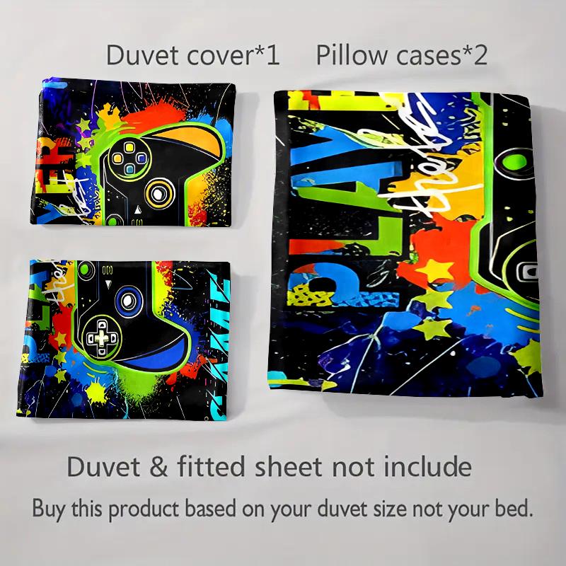 Controller splash design. Bedding Duvet cover sets Duvet covers Pillowcases gifts (1 * Duvet Cover 2 * Pillowcases, without duvet insert)
