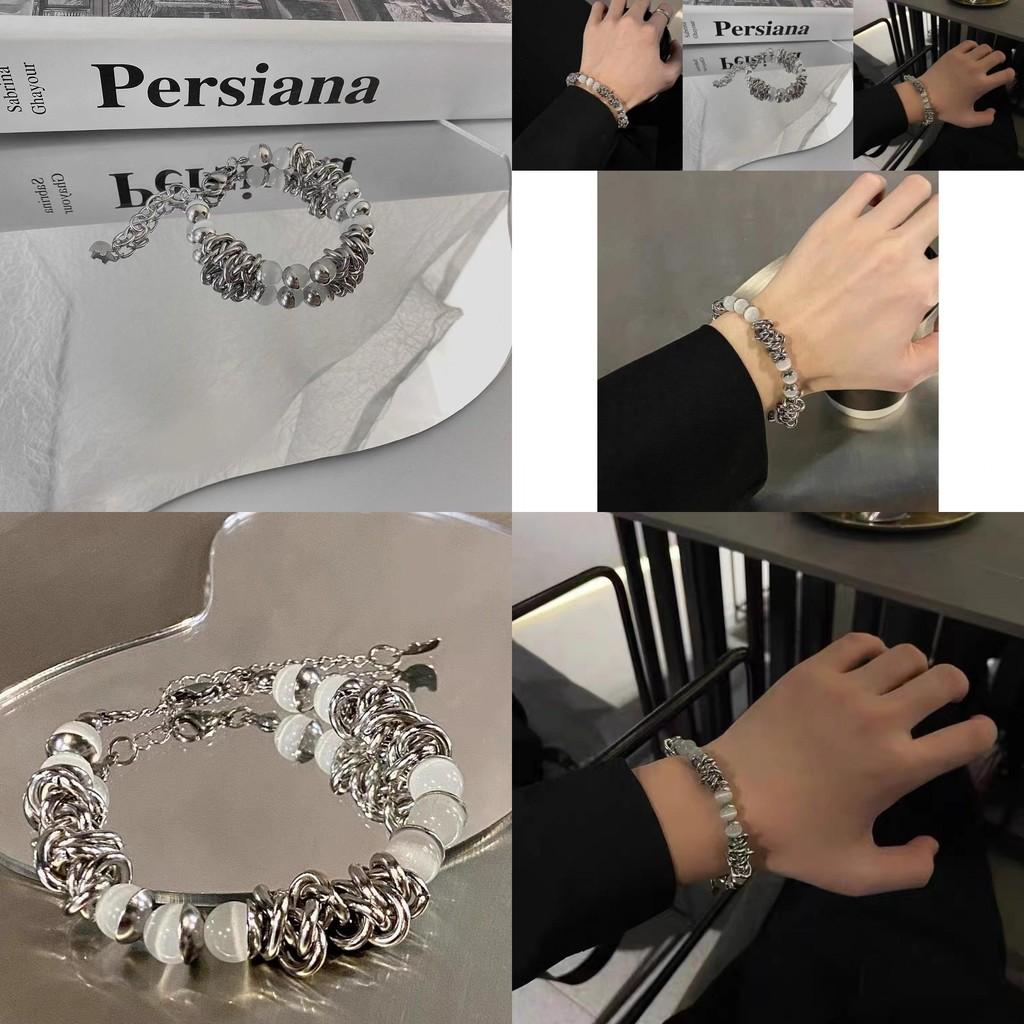 Premium Quality Titanium Steel Cat Eye Bracelet Unique Minimalist Irregular Design