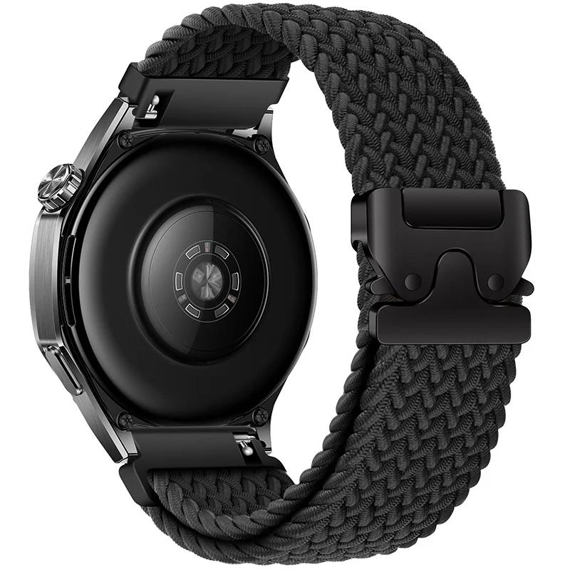 Braided Loop Strap For Huawei Watch GT5 4 3 2 5 Pro 46mm Parachute Buckle Nylon Comfortable Watchband For Samsung Watch 7 6 5 4