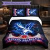 Set Biancheria da Letto Calcio Crystal Palace 3 Pezzi Morbido Copripiumino con Federe Set Decorazione Camera da Letto per la Casa