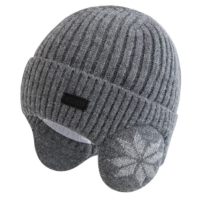 New Unisex Winter Hat Fleece Lined Warm Cap Stylish Soft Beanie Hat For Men Women Outdoor Earflap Knitted Hat