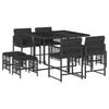 VidaXL Garden Dining Set with Cushions 9 Pcs, Table and Chairs with Foldable Backrest, Outdoor Furniture Patio 3211495
