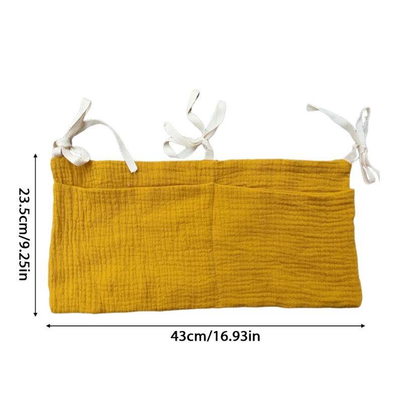Crib Cotton Diaper Bottle Molar Toy Storage Bag Used to Store Baby's Clothes Diapers Toys Easy to Hanging High Quality