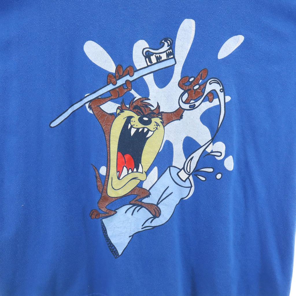 LOONEY TUNES 90s Old Tasmanian Devil Short sleeve T-shirt S blue Men's Used