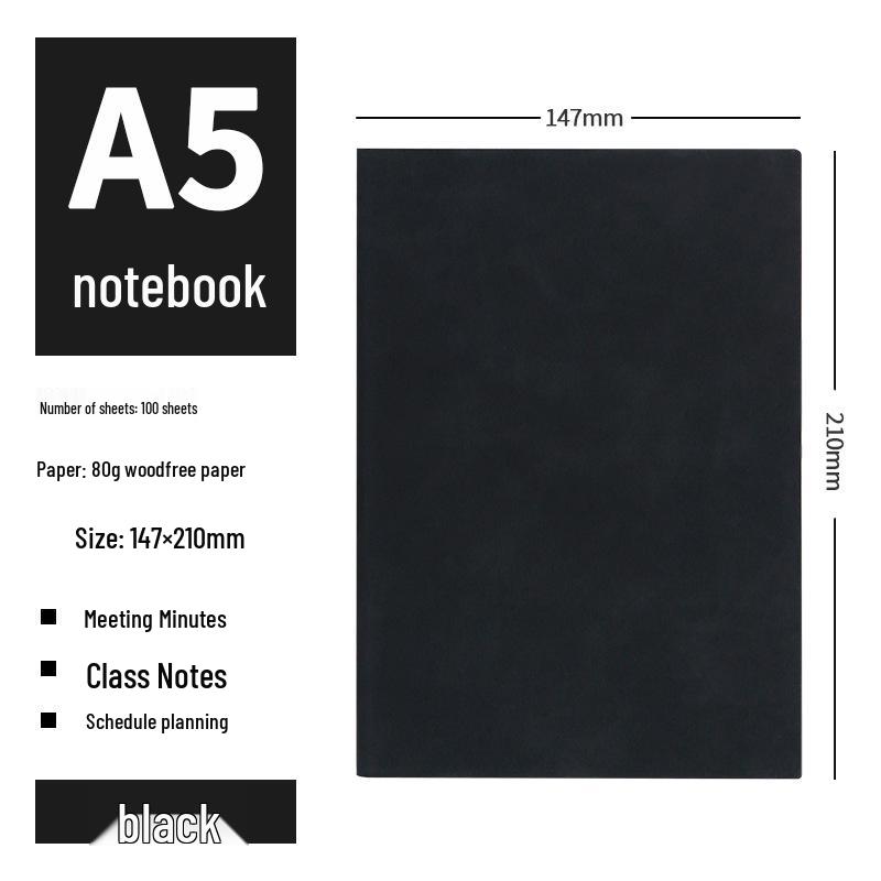 A5 Lambskin Custom Logo Business Notebook Journal A5 (60 sheets/120 pages)