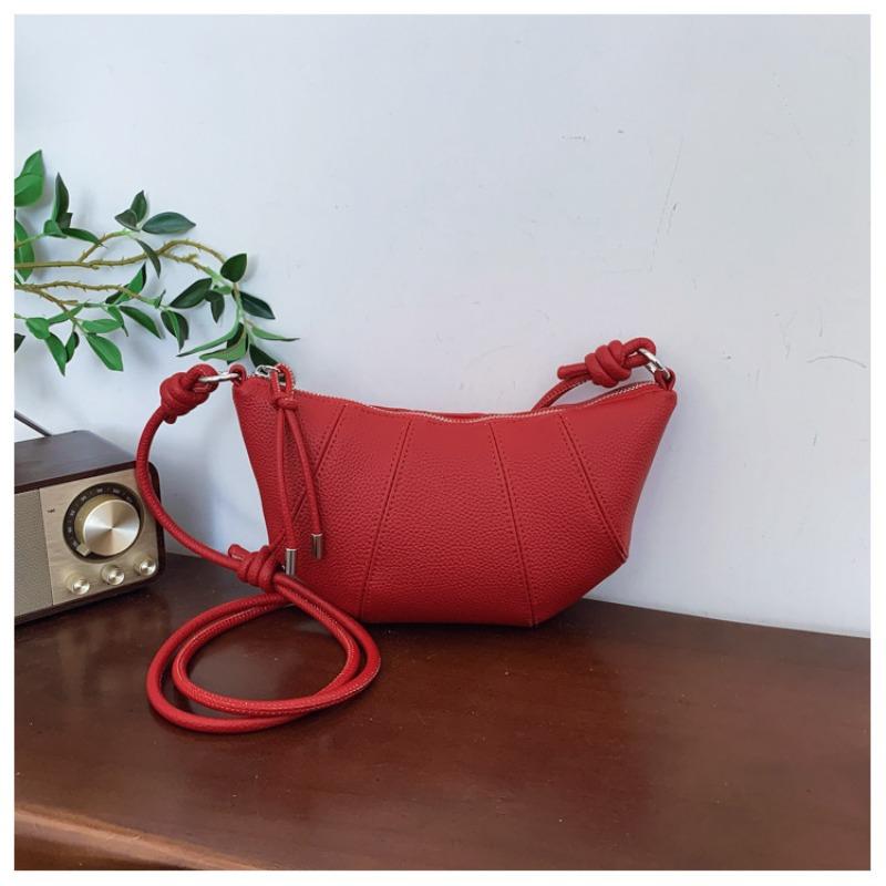 Leather High-end Niche Design Croissant Bag Women's First Layer Cowhide New Fashion Versatile Shoulder Messenger Bag