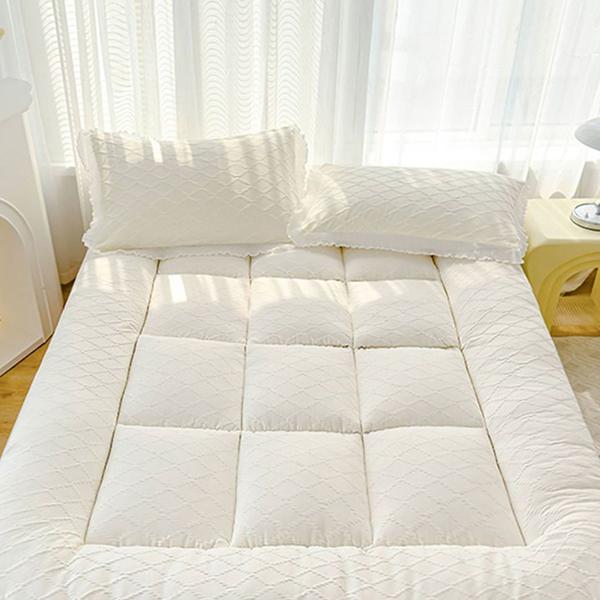 WTEMPO Solid Color Foldable High Quality Soft Mattress School Dormitory Mattress Winter Thickened Plush Bedroom Bed Sheet Tatami Plush Pads