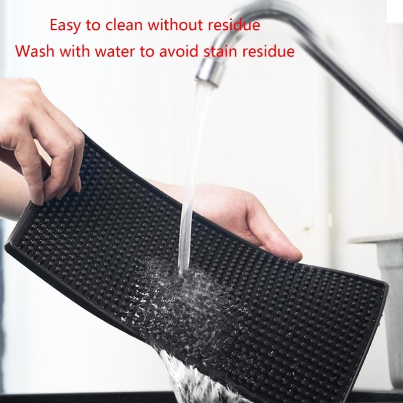 Bar Mat Non-Slip Bar Service Spill Mat Bar Table Mat Restaurant Kitchen Counter Bar Pad Anti-Skid Heat Resistant Drain