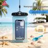 Transparent Waterproof PVC Phone Bag with Touchscreen and Floating Sand Design for Diving and Photo Taking