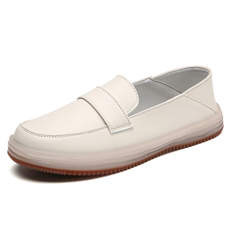Women's Flat Casual Sports Shoes Light Comfortable Fashion Spring and Autumn New Anti-slip Wear-resistant Leather Shoes Loafers