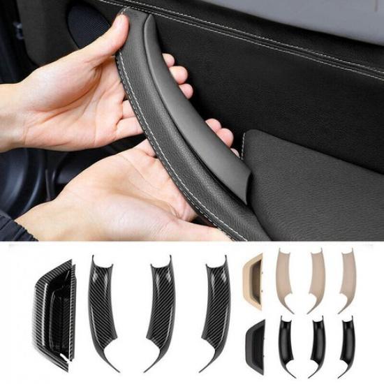Black/Beige/Carbon Interior Door Handle Cover Pull Trim For BMW X3 X4 F25 F26