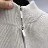 Men's High-Quality Wool Knit Zipper Cardigan - Thick, Trendy, Loose-Fit for Autumn/Winter