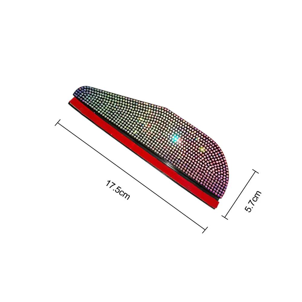 2Pcs Car Side Rear View Mirror Rain Eyebrow Visor Bling Sun Shade Snow Guard Weather Shield Cover Universal Auto Accessories