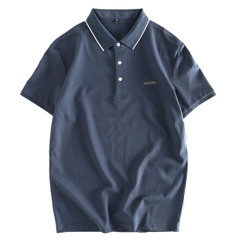 Counter Genuine Goods Men's Short sleeve T-shirt Business Casual Lapel T-shirt 2025 Summer New Fashion All-Matching Top