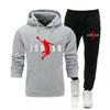 Mens Sports Tracksuit Loose Casual Long Sleeve Hooded Sweatshirt Shorts Set