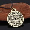 Chiński Taoizm Naszyjnik z zawieszką w kształcie starożytnej monety Egzorcyzmowanie Kobiety Moneta Wzmacniająca Demon Pieniądze i Lu D0C3