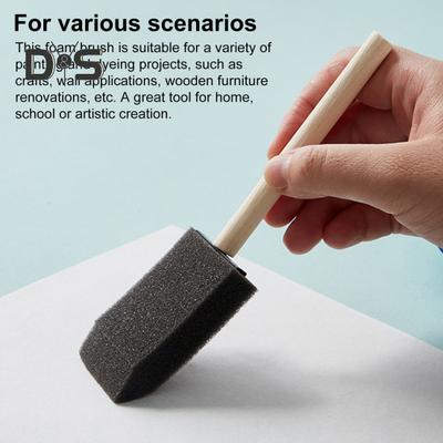 4 pezzi di pennelli in schiuma per pittura, pennello in spugna nera per pittura, macchie, artigianato, arte, ristrutturazioni, spugna di assorbimento