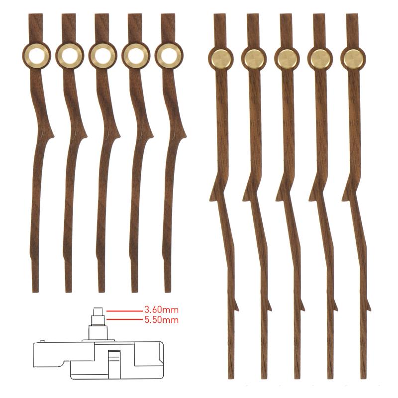 5 set Wooden Clock Hands Durable Clock Hands Home Clock Parts Clock Diy Parts Clock Accessories Wall Clock Craft Clock