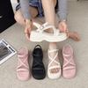 Platform Sandals Women's Summer New Small Muffin Heightening Cool Slippers Open-toed Beach Shoes with Skirt