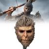 Scary Black Wukong Monkey Mask Realistic Latex Halloween Costume Accessory
