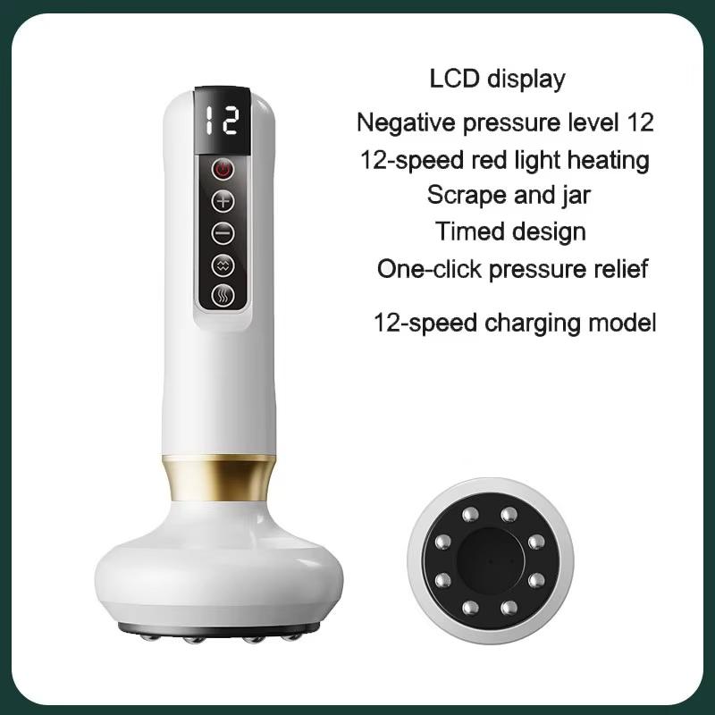 Smart Vacuum Massage Jars Rechargeable Cupping Device Infrared Red Light Warm Compress Body Back Shoulder Chinese Suction Cups