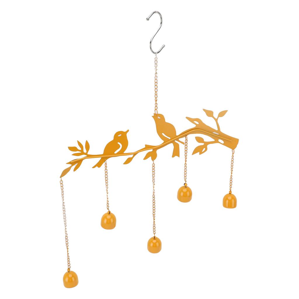 Bird Bell Outdoor Decoration Iron Elegant Look Handmade Craft Bird Bell Hanging Decor for Garden Courtyard Balcony