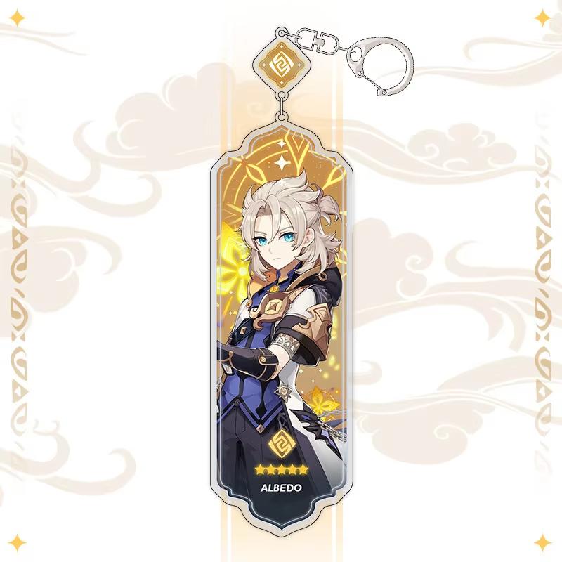 Portachiavi Anime Linnea Flins Durin Mualani Furina Arlecchino Accessori Portachiavi Genshin Impact Ciondolo Carino per Borsa Portachiavi Regalo