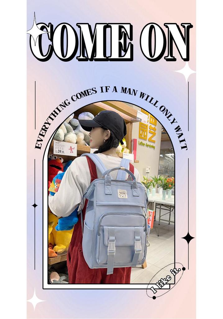 Zaino Accademico Girly Coreano-Giapponese per Donna - Versatile, Grande Capacità, Portatile & Impermeabile