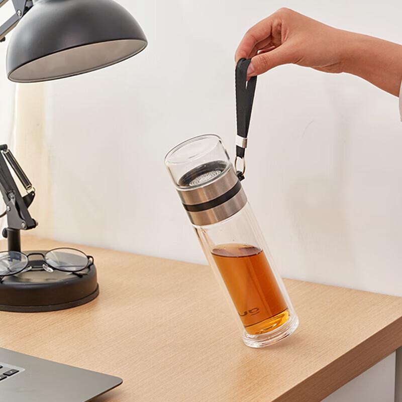 Guozi Mingdao GZ-S74 Double-Layer Glass Tea Brewing Cup