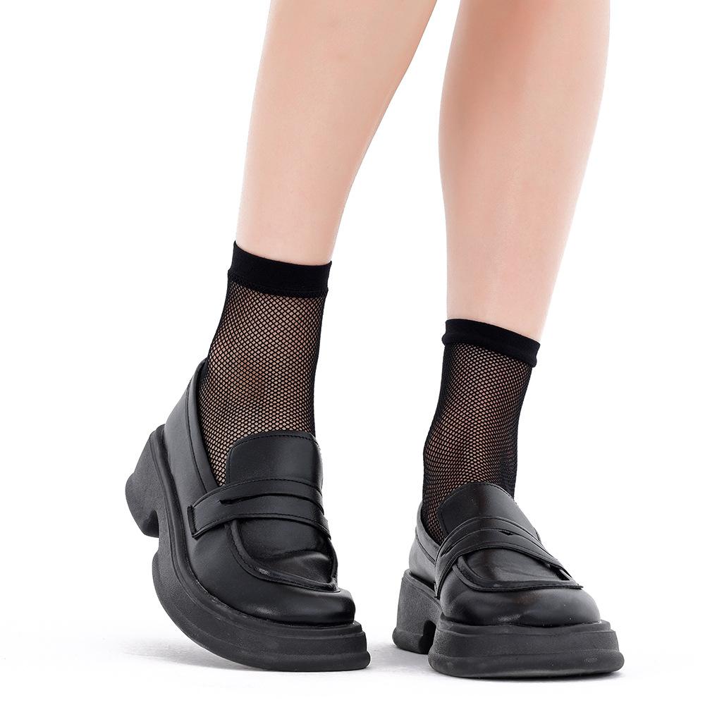 

Small socks ins solid color calf socks women s summer thin sweet Japanese wind anti-hook Internet celebrity jk socks One size fits all (white card + opp) чёрный
