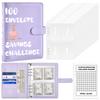 A5 Budget Binder 100 Envelope Savings Challenge Binder Sets Students Notebooks Suppliers Journal Books