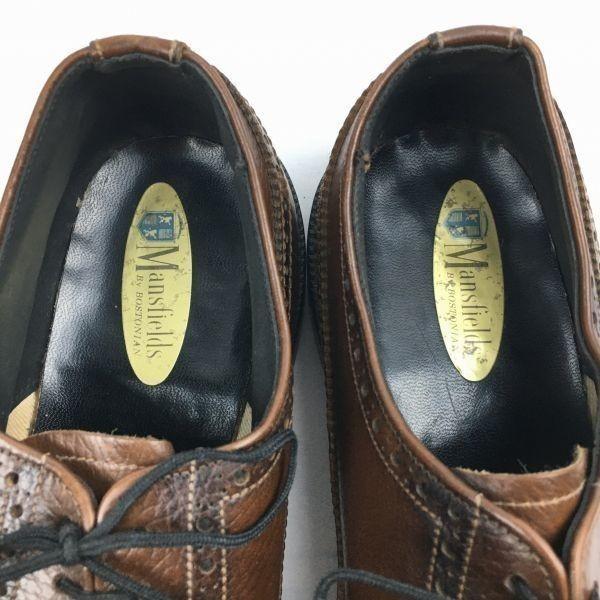 Vintage Rare Mansfields × BOSTONIAN American Full Brogue Wingtip Brown Size 27.528.5 Men's(USED)