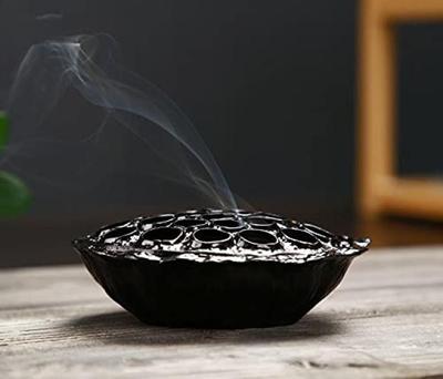 Lihtne lootoseõie viirukipõleti, viirukihoidja, viirukihoidja kaanega, antiikstiilis kaunistus