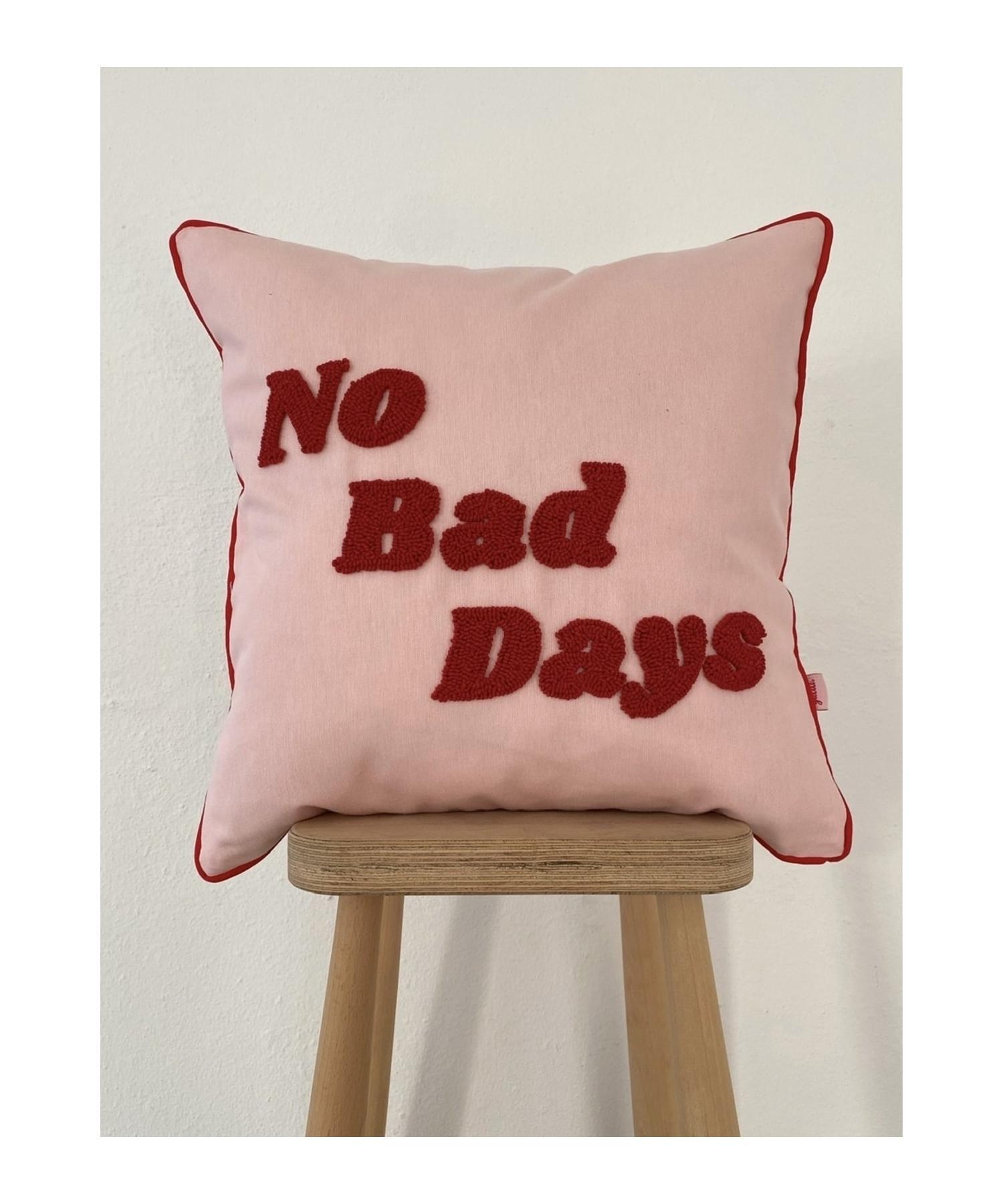 

No Bad Days Pink Motto Punch Cushion Cover