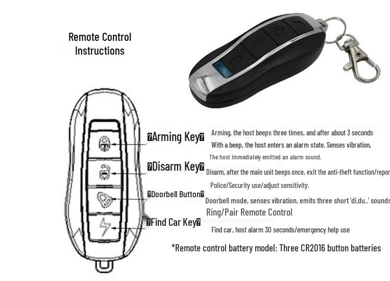 Waterproof Rechargeable Anti-Theft Vibration Alarm for Bikes and Motorcycles