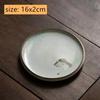 Chinese Ru Kiln Ceramic Tea Tray Teapot Teacup Mat Cute Cat Pot Bearing Round Gaiwan Tray Household Tea Set Decors Accessories