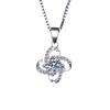 S925 Sterling Silver Necklace Women's Fashion Temperament Versatile Clover Windmill Pendant Premium Clavicle Chain 2026