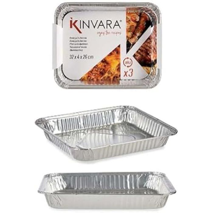 Набор подносов - Kinvara - Алюминий - 32,5 x 26 x 3,8 см - Разноцветный - 3 штуки